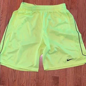 Neon yellow Nike shorts